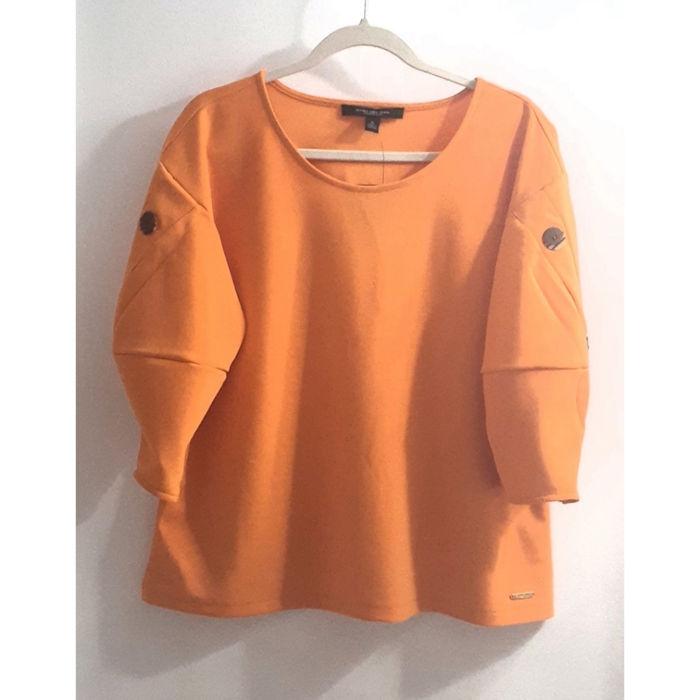ANDREW MARC orange blouse